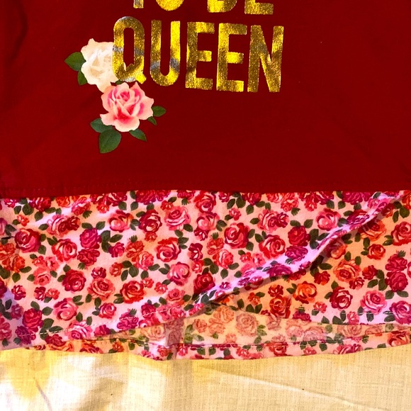Girls 2T hooded t-shirt "Born to be Queen" - Picture 3 of 5